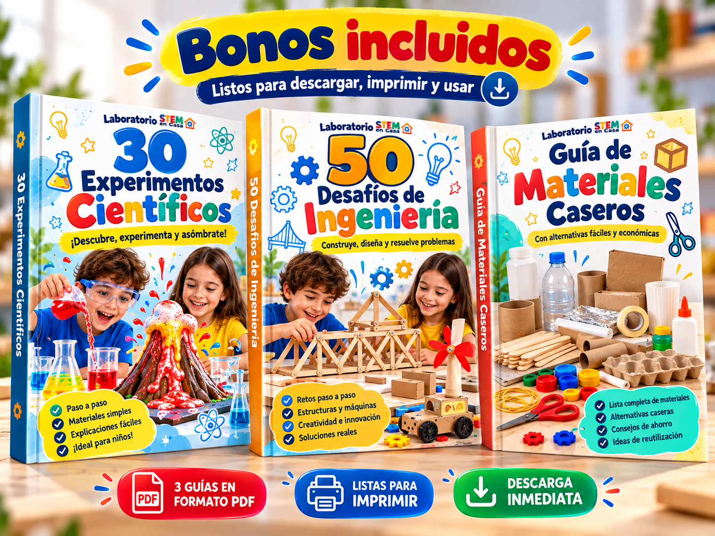 Los tres bonos incluidos en formato digital